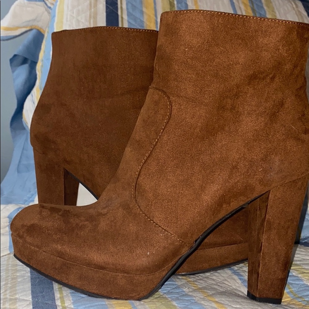 Brown heeled ankle boots  by Mossimo Supply Co.